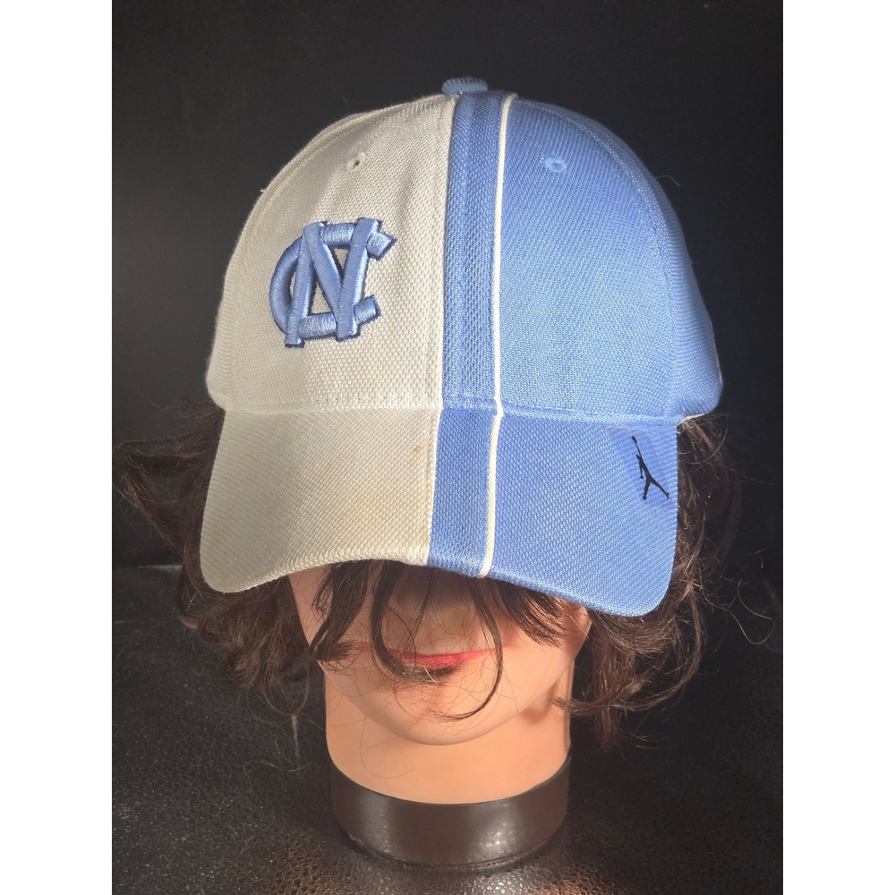 Jordan Hat UNC Tar Heels Flex Fit OSFM Blue White Embroidered Cap Men Basketball